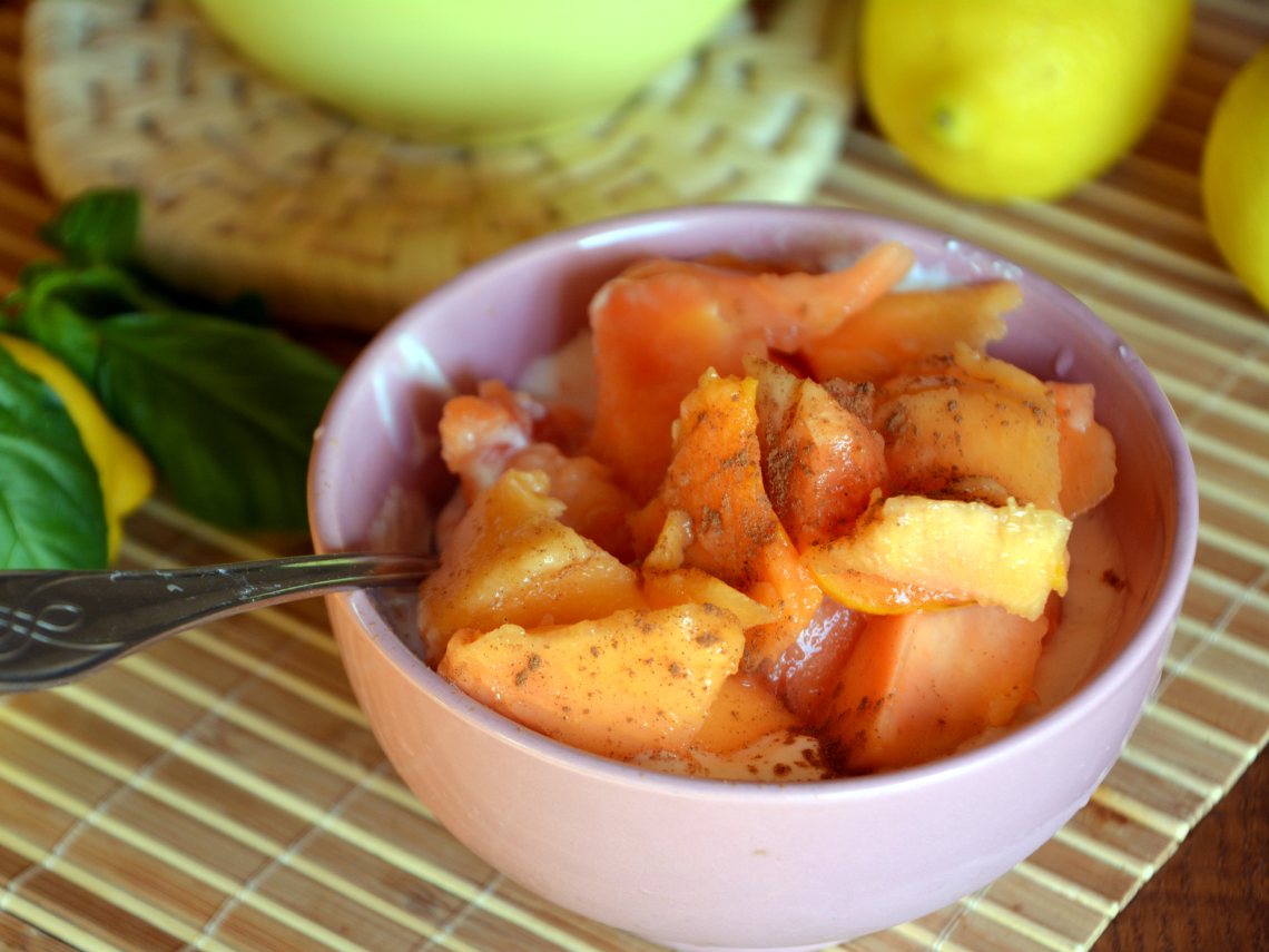 Yogur con papaya