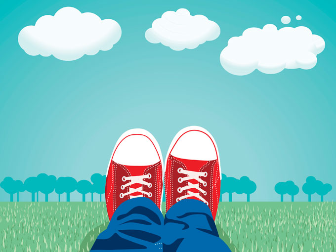 Zapatilla por detrás