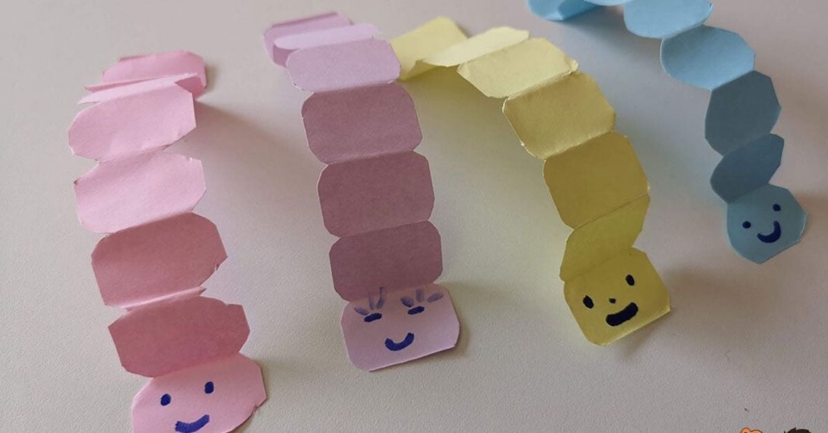 Gusanos de papel para carreras en casa: así se hacen