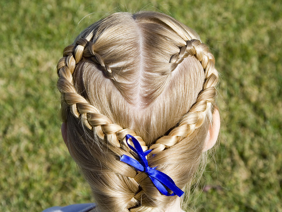 trenza con forma de corazón