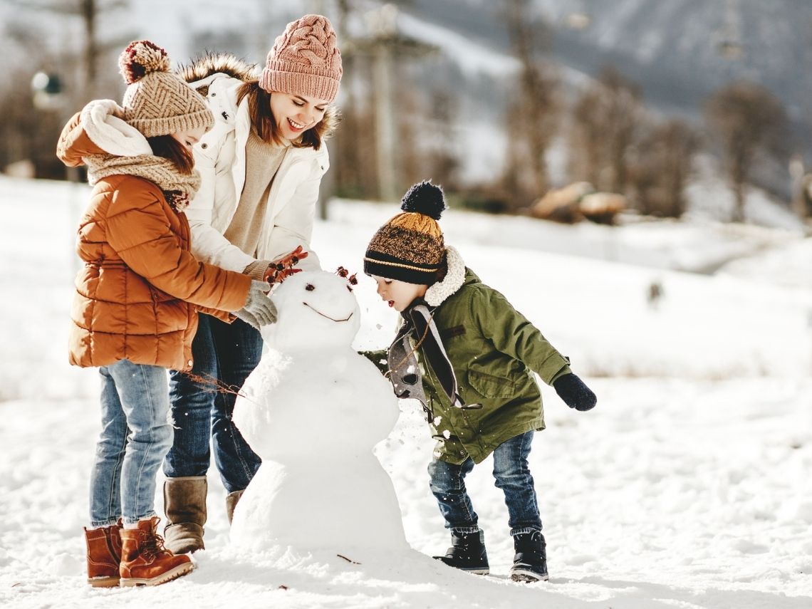Vamos a la nieve. ¿Qué equipo necesitan los niños?