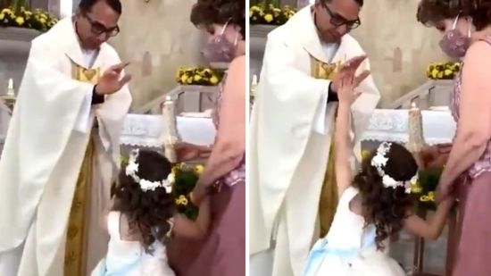 niña choca cura
