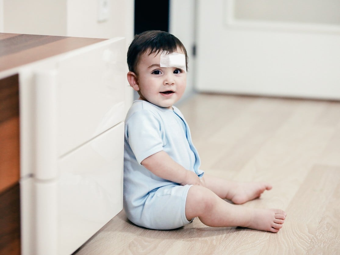 Niño con herida