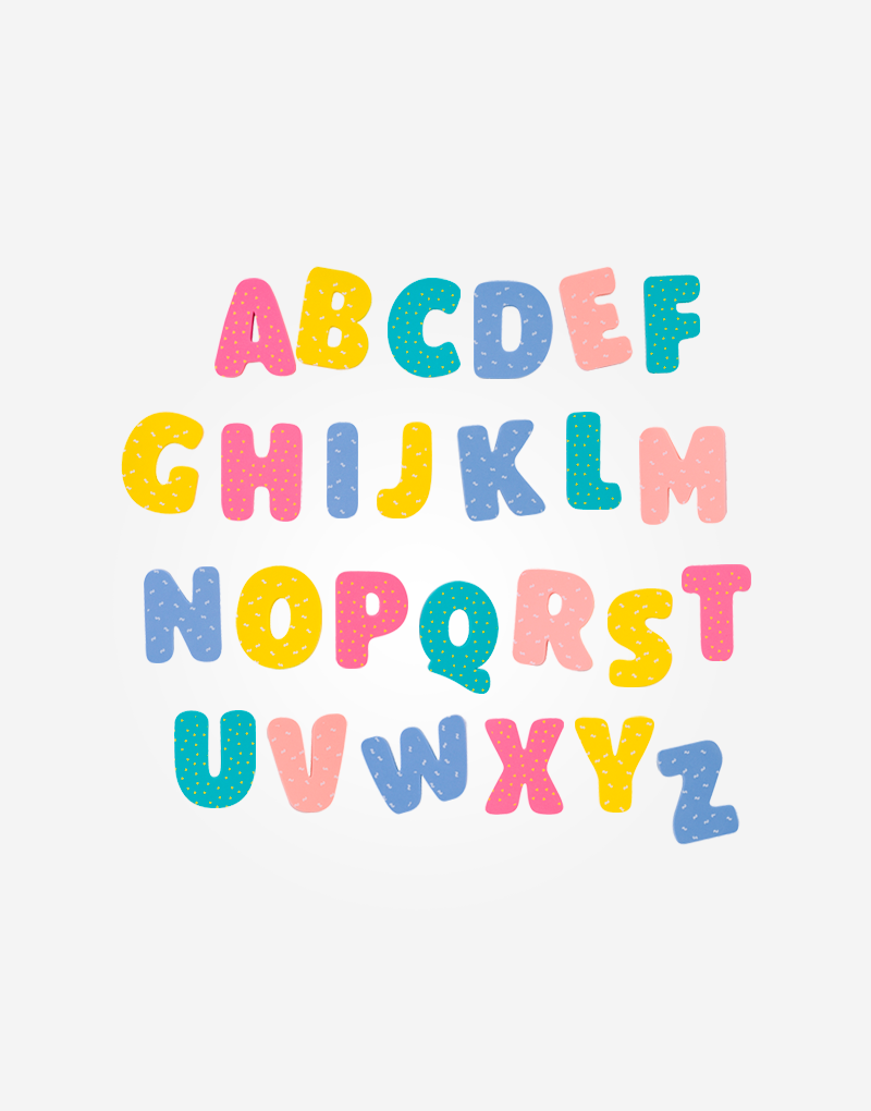letras bañera