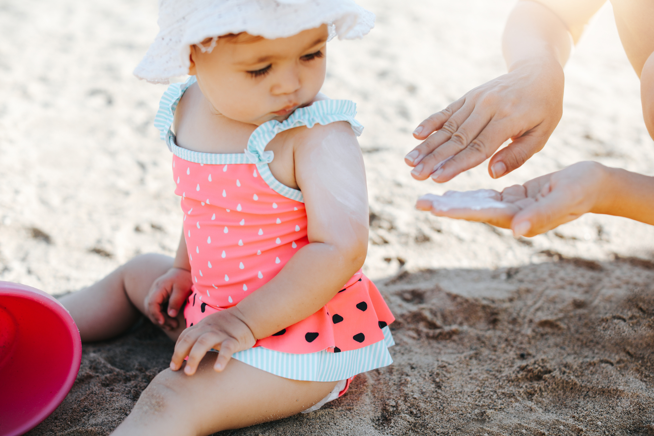 bebé en la playa