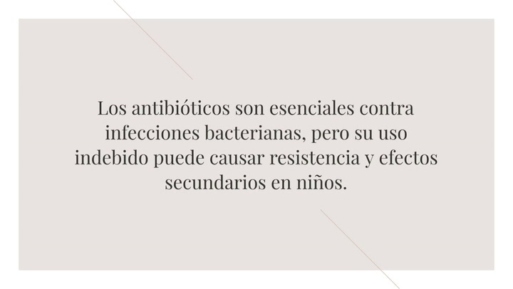 Principales efectos secundarios de los antibióticos en niños
