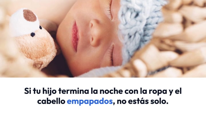 Mi hijo suda mucho por la noche: ¿es normal?