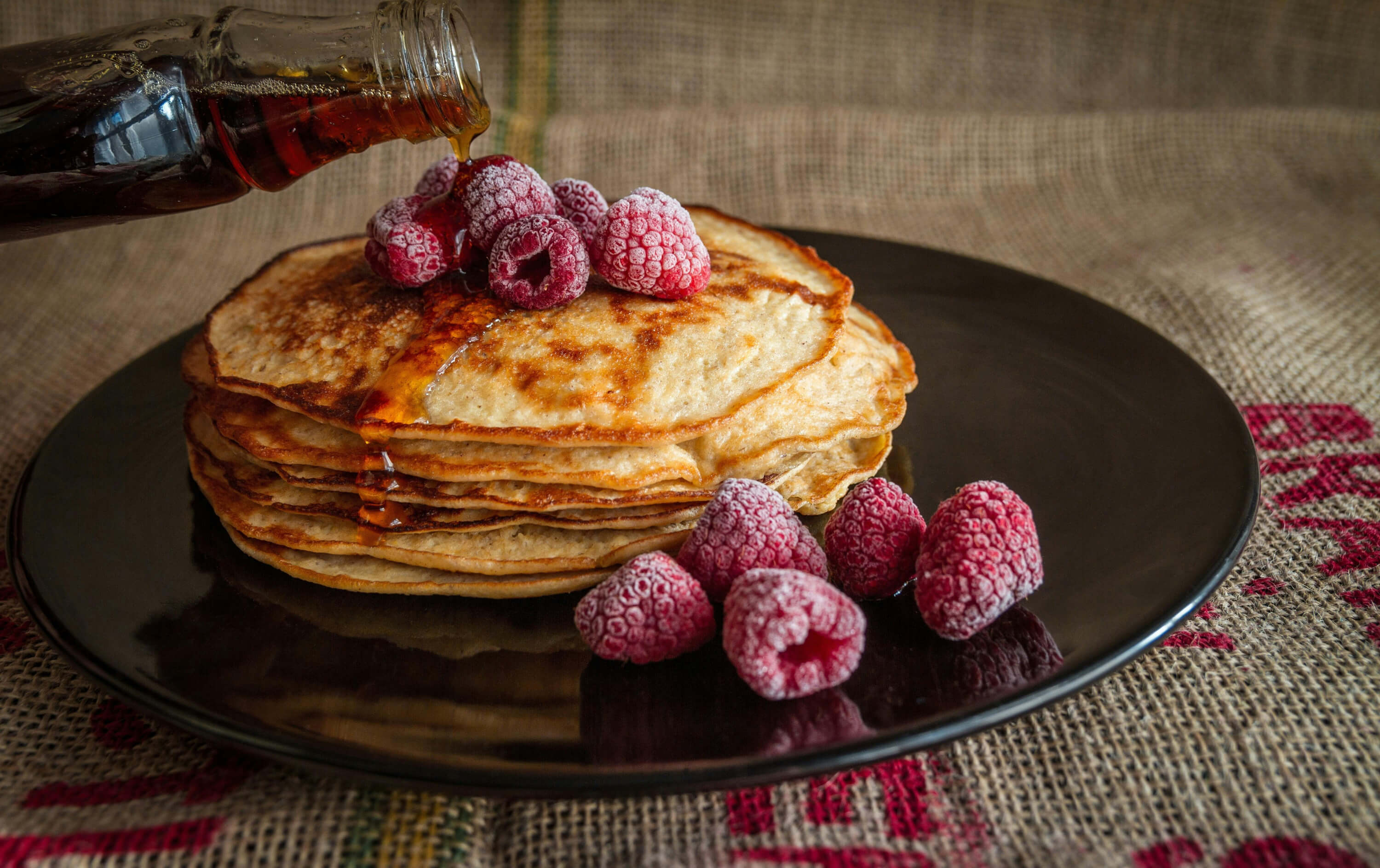 Tortitas con frutos rojos