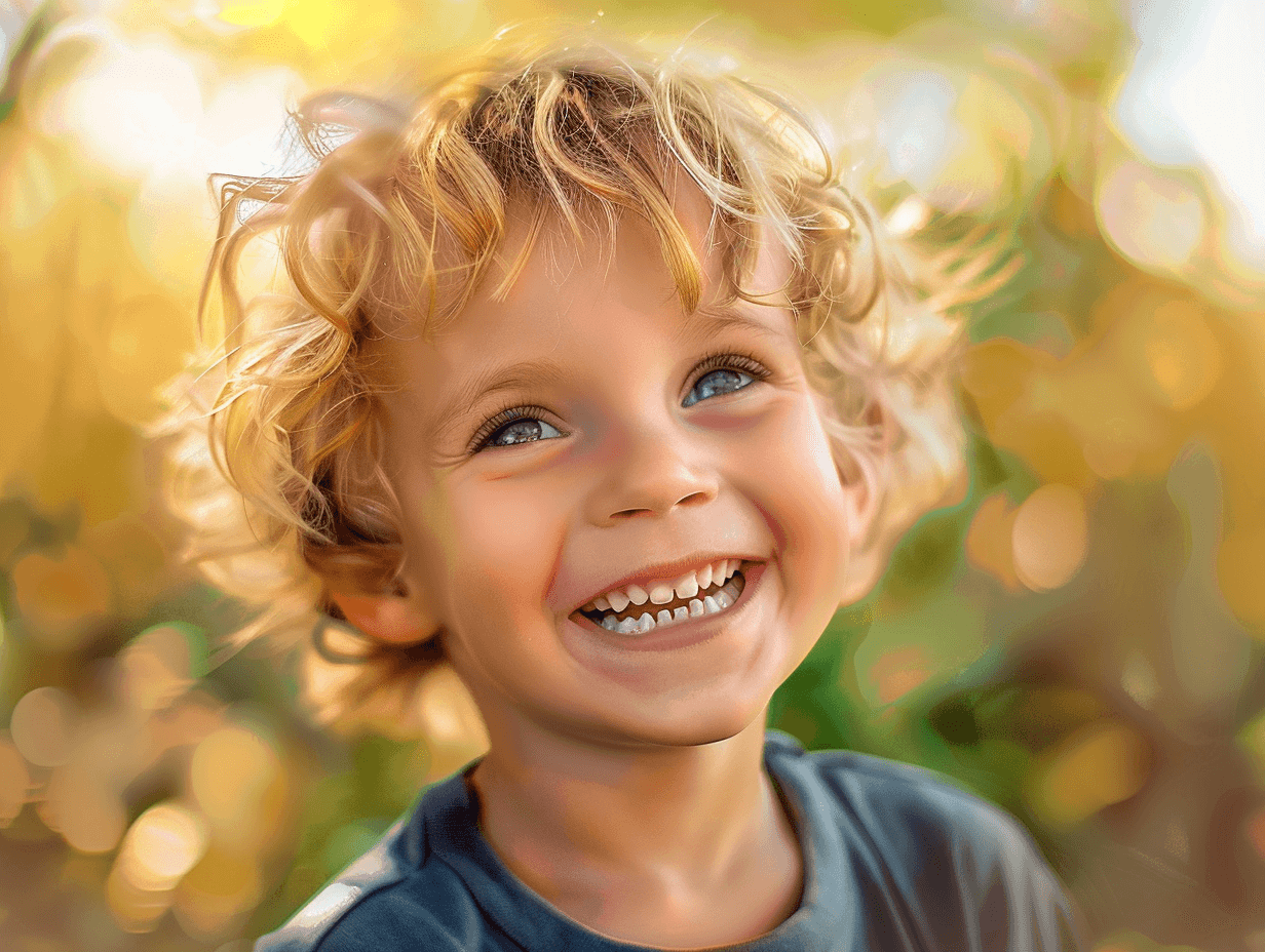 Un niño sonriente