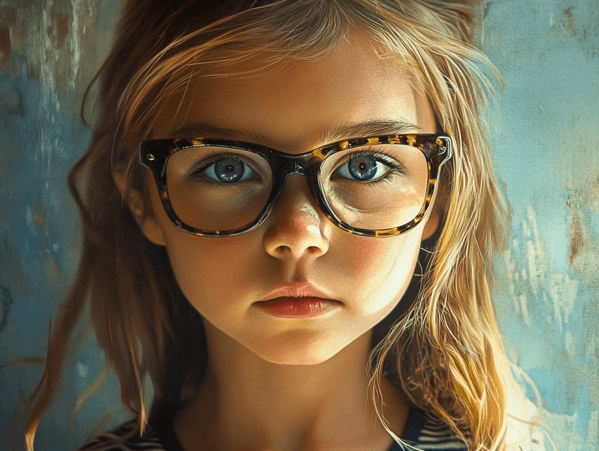 Una niña con gafas