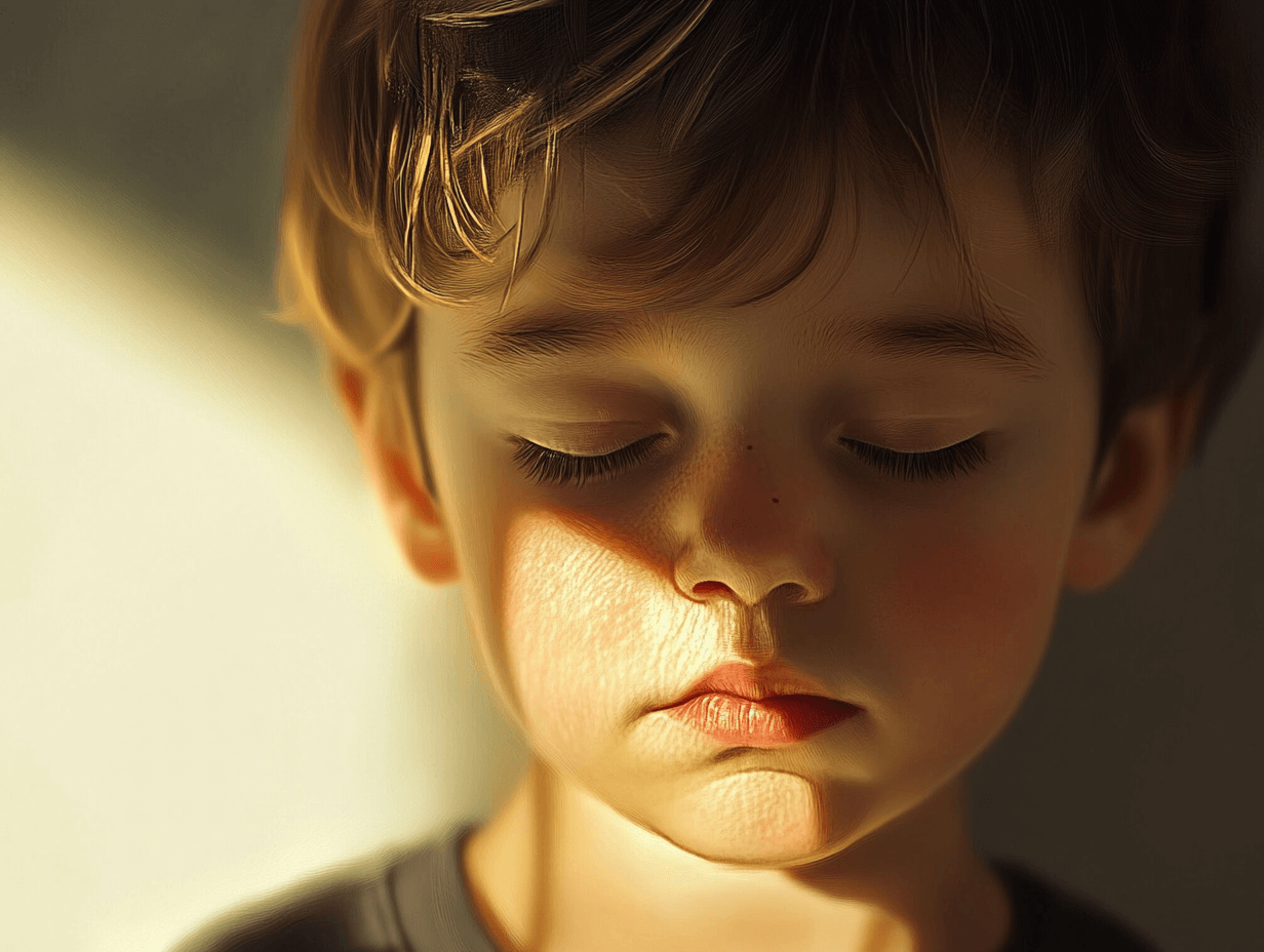 Un niño, aburrido