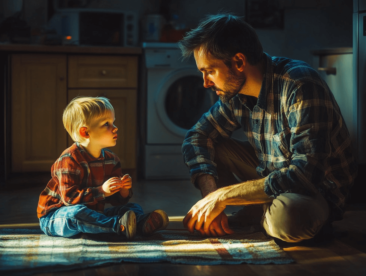 Un padre charla con respeto con su hijo
