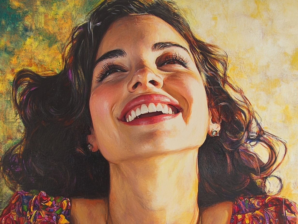 Una mujer sonriente
