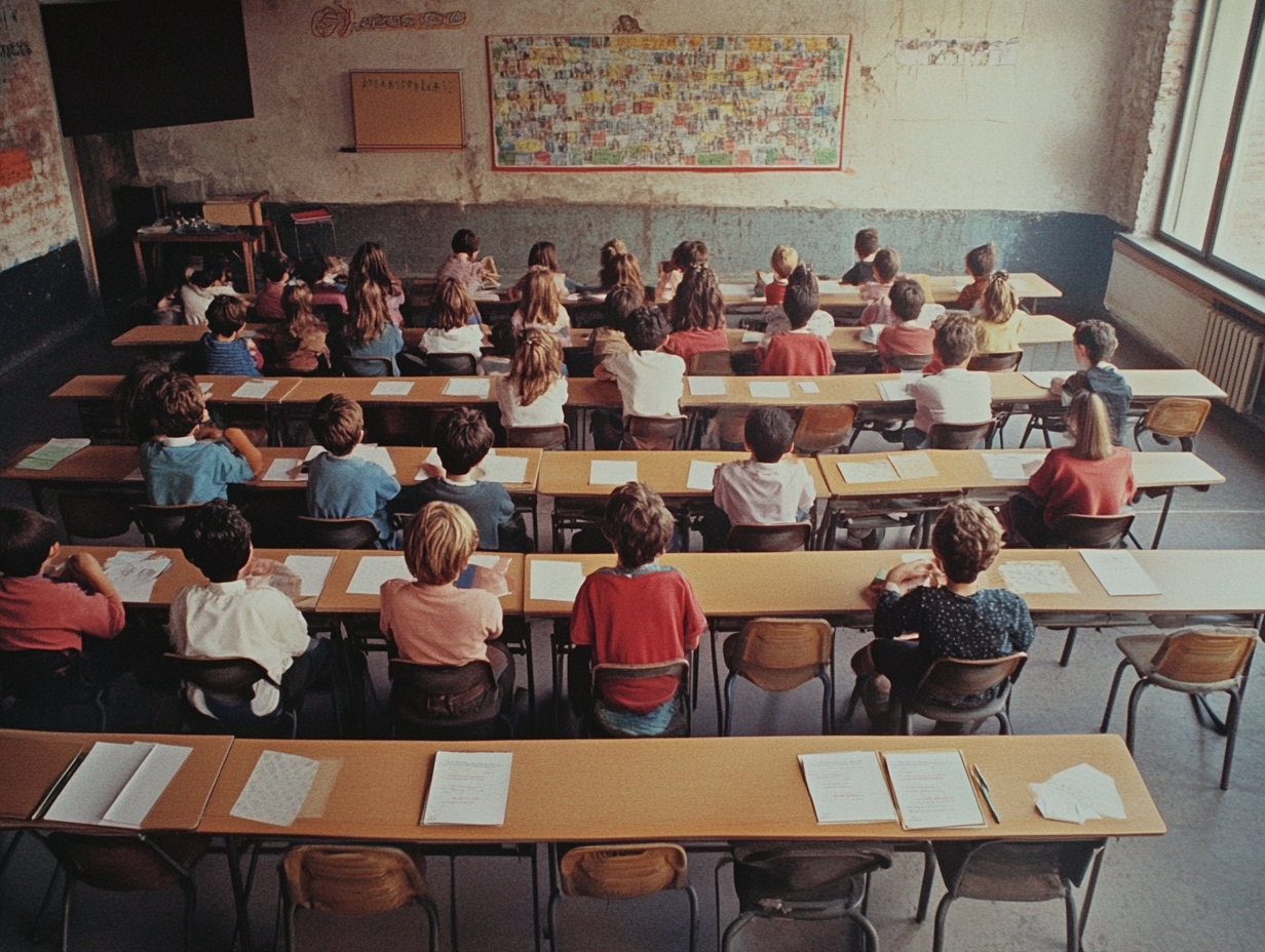 Un aula llena de alumnos y alumnas