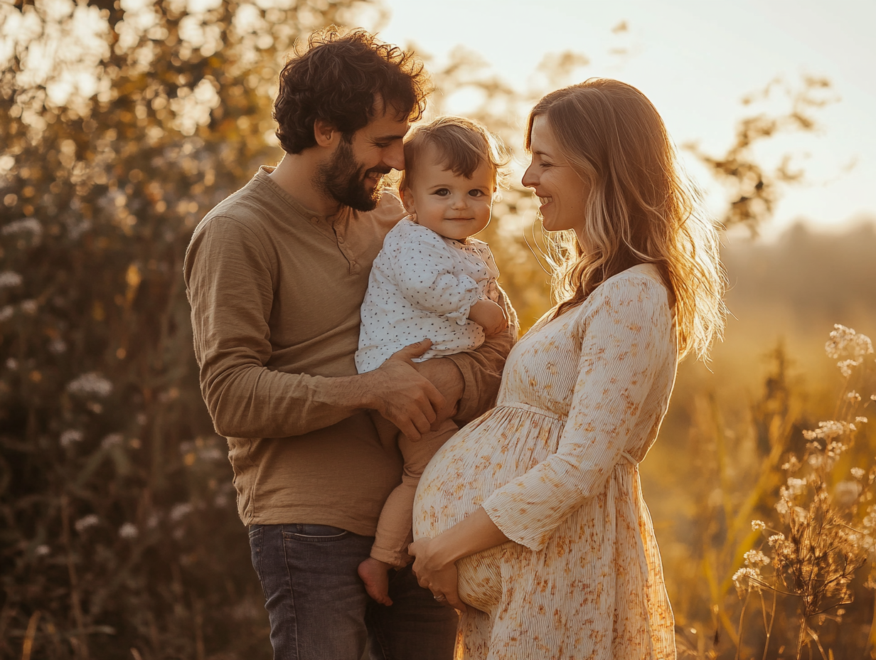 Una familia que espera su segundo hijo