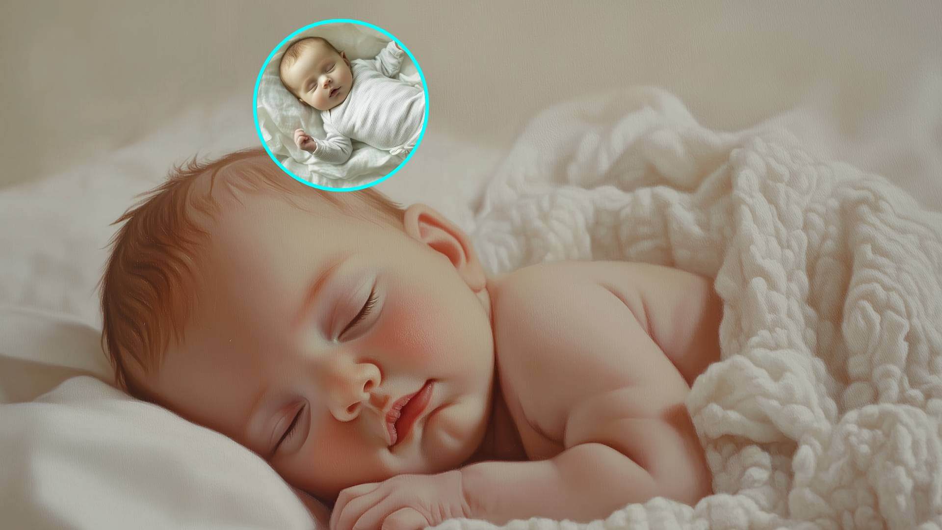 Un bebé muy pequeño dormido