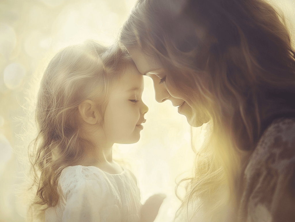 Una madre disfruta en paz con su hija