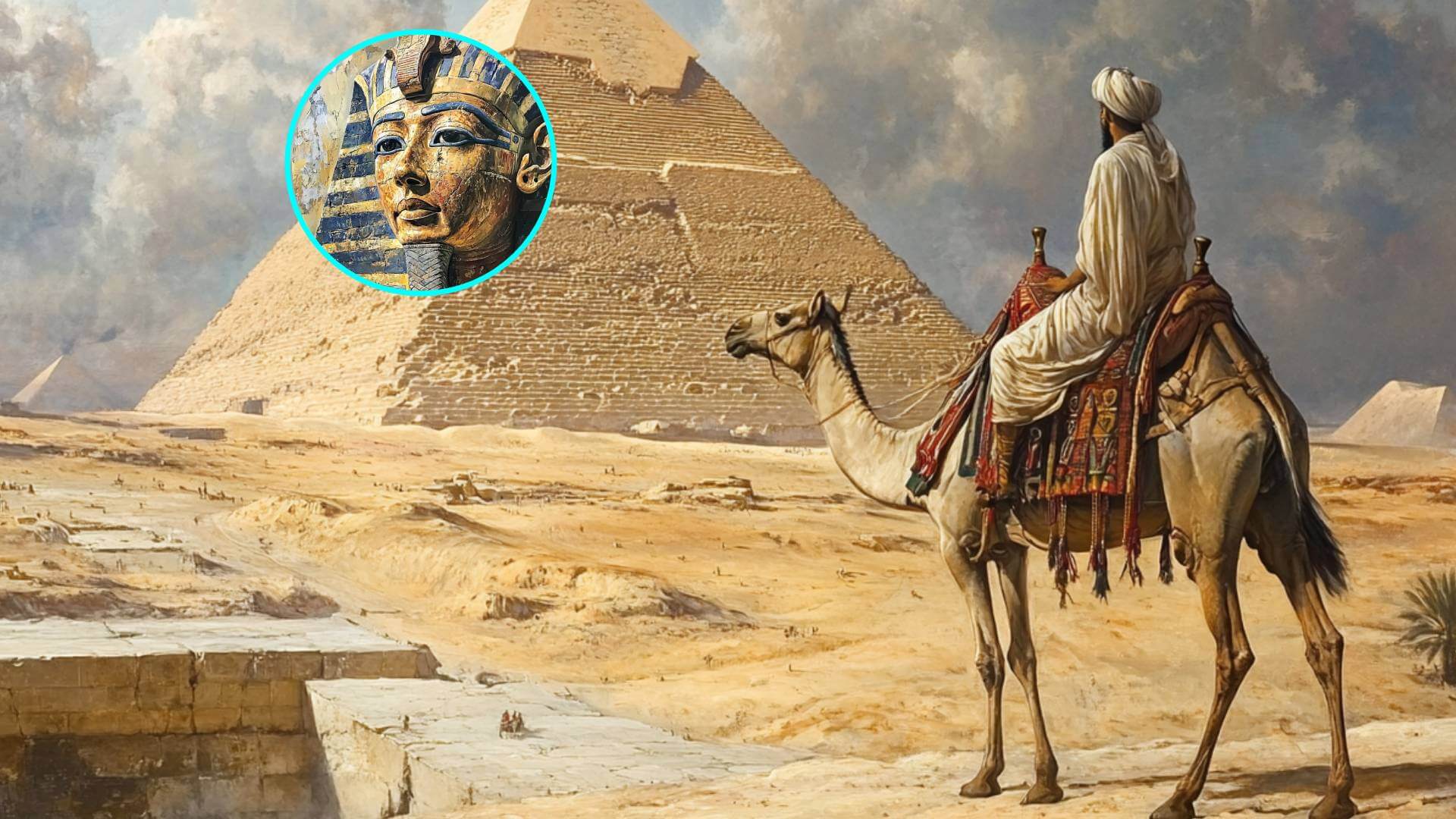 Simulación del paisaje de las pirámides de Giza.
