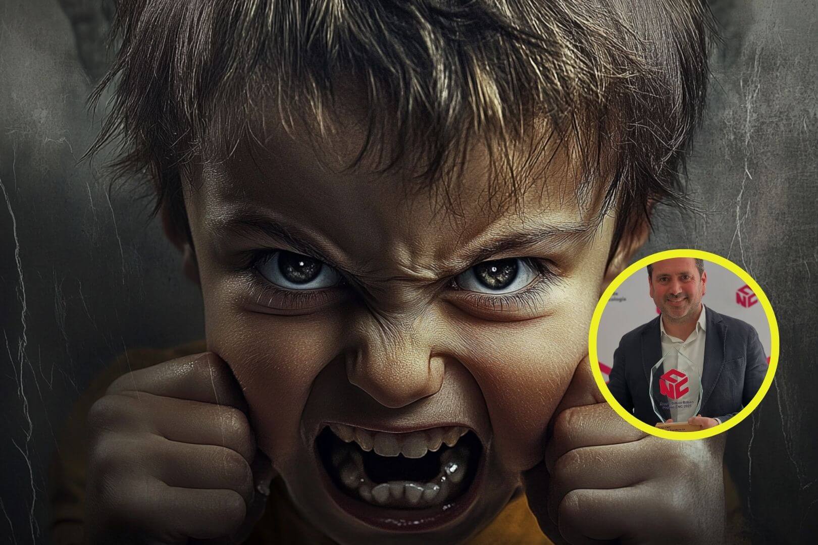 Un niño en plena rabieta
