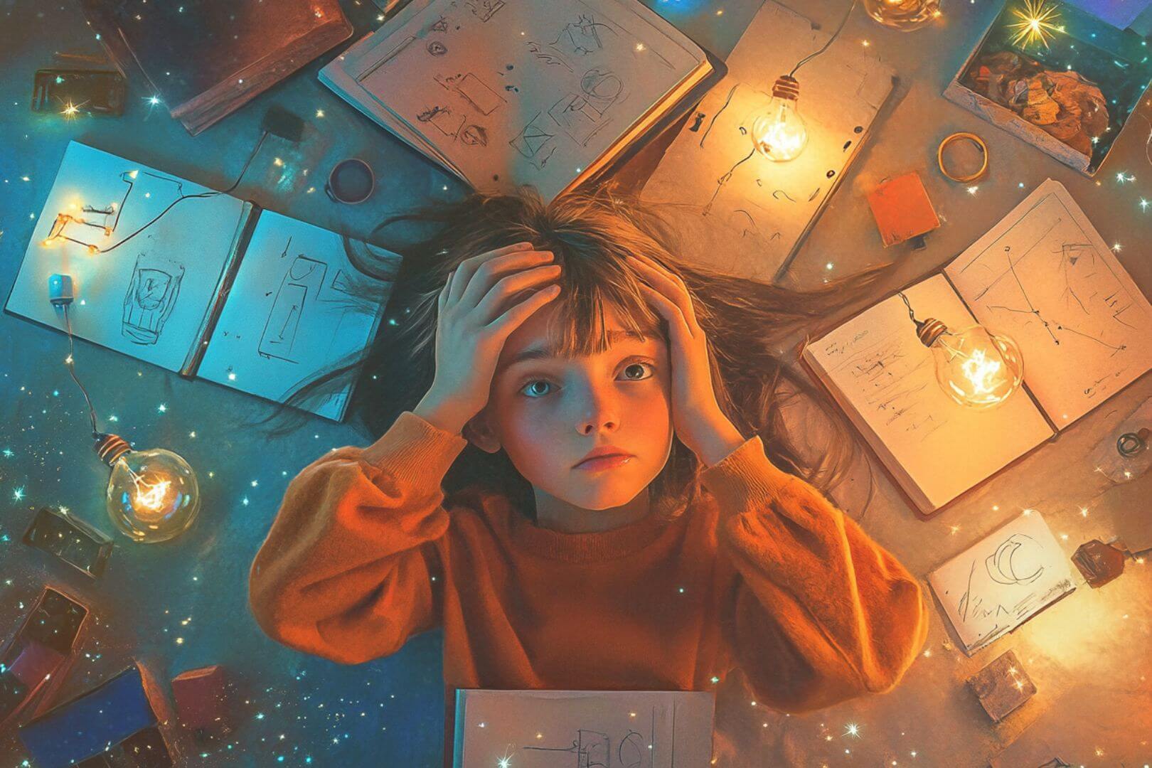 Una niña a la que le va a estallar la cabeza