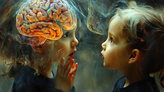 El cerebro de una niña cambiando mientras aprende