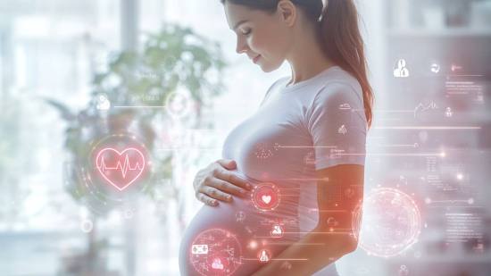 Una mujer embarazada. La imagen ilustra la conexión con la salud de su futuro bebé