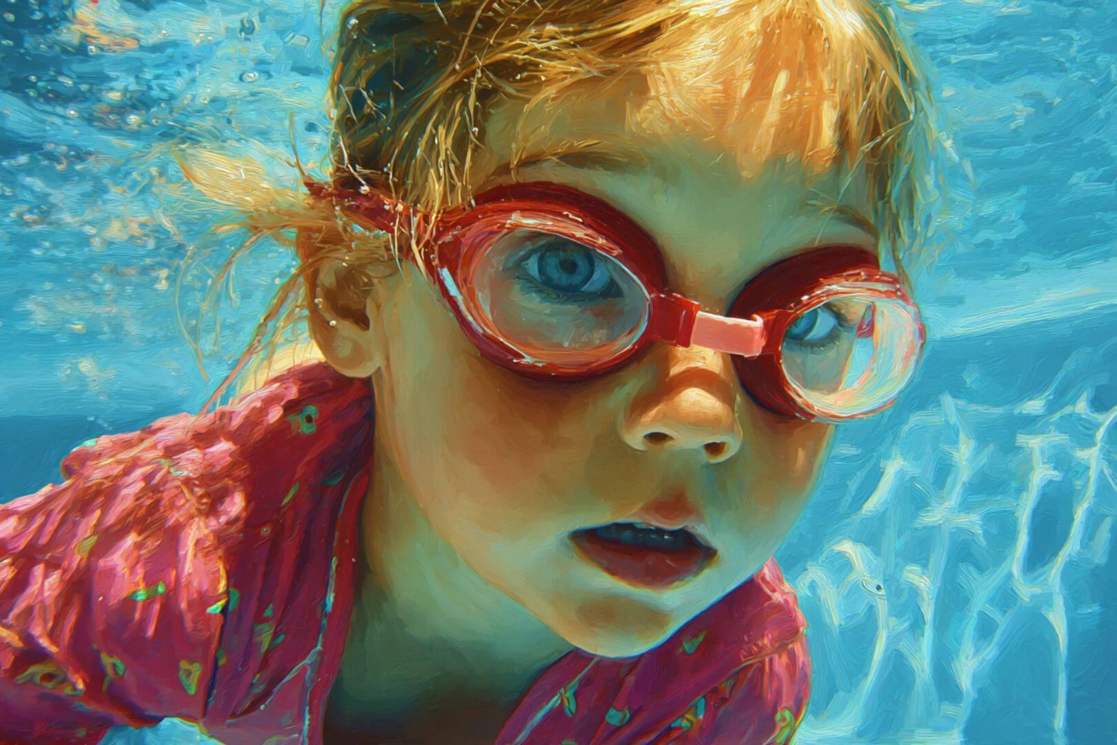 Elegir un bañador de color brillante no es solo cuestión de estilo: puede ayudarte a localizar antes a tu hijo en el agua.